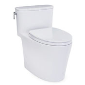 TOTO Aurora 1.0 GPF One Piece Elongated Toilet with Left Hand Lever - Seat Included Cotton White