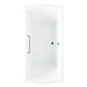 TOTO Clayton 71-5/8" Acrylic Air Bathtub for Deck Mounted or Drop-In Installation with Center Drain and Right Blower Cotton
