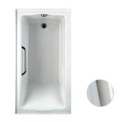 TOTO Clayton 60" Acrylic Soaking Bathtub for Drop In Installations with Left Drain and Grab Bar Cotton / Polished Chrome
