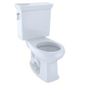 TOTO Promenade Two Piece Round 1.28 GPF Toilet with E-Max Flush System and CeFiONtect - Less Seat Cotton