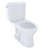 TOTO Drake II Two Piece Elongated 1.28 GPF Toilet with CeFiONtect and Tornado Flush Technology Cotton