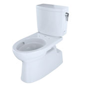 TOTO Vespin II 1 GPF Two Piece Elongated Toilet with Right Hand Lever - less Seat Cotton