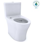 TOTO Aquia IV 0.9 / 1.28 GPF Dual Flush One Piece Elongated Toilet with Push Button Flush - Less Bidet Seat Cotton