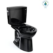 TOTO Drake 1.28 GPF Two Piece Elongated Chair Height Toilet with Left Hand Lever Ebony