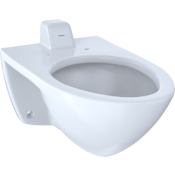 TOTO Commercial Wall-Hung Elongated Toilet Bowl Only - Less Seat Cotton