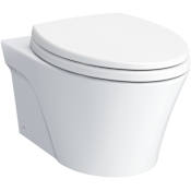 TOTO AP 0.9 / 1.28 GPF Dual Flush Wall Mounted Two Piece Elongated Chair Height Toilet with Copper Supply Line - Less Seat Cotton White