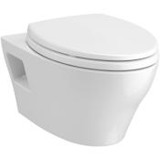 TOTO EP 1.28 GPF Dual Flush Wall Mounted Two Piece Elongated Chair Height Toilet with Copper Supply Line - Less Seat Cotton White