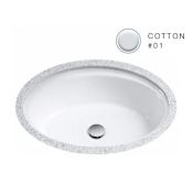TOTO Dartmouth 18-3/4" Undermount Bathroom Sink with Overflow Cotton