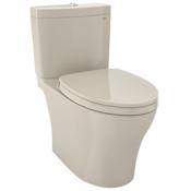 TOTO Aquia IV 0.9 / 1.28 GPF Dual Flush Two Piece Elongated Chair Height Toilet with Push Button Flush - Seat Included Bone