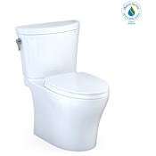 TOTO Aquia IV 0.9 / 1.28 GPF Dual Flush Two Piece Elongated Chair Height Toilet with Left Hand Lever - Seat Included Cotton