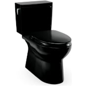TOTO Glaston 1.28 GPF Two Piece Elongated Toilet with Left Hand Lever - Seat Included Ebony