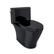 TOTO Nexus 1.0 GPF One Piece Elongated Chair Height Toilet with Tornado Flush Technology - Seat Included Ebony