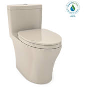 TOTO Aquia IV 0.9 / 1.28 GPF Dual Flush One Piece Elongated Chair Height Toilet with Push Button Flush - Seat Included Bone