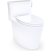 TOTO Aurora 1.0 GPF One Piece Elongated Toilet with Right Hand Lever - Seat Included Cotton White