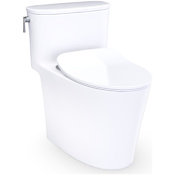 TOTO Aurora 1.0 GPF One Piece Elongated Toilet with Left Hand Lever - Seat Included Cotton White