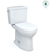 TOTO Drake 1.28 GPF Two Piece Elongated Toilet with Left Hand Lever - Seat Included Cotton