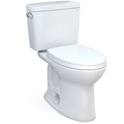 TOTO Drake 1.6 GPF Two Piece Elongated Chair Height Toilet with Left Hand Lever - Seat Included Cotton