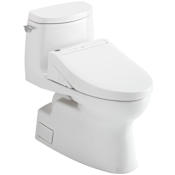 TOTO Carlyle II 1 GPF One Piece Elongated Toilet with Left Hand Lever - Bidet Seat Included Cotton