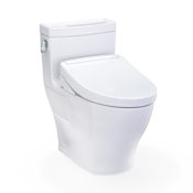 TOTO Washlet+ Legato One-piece Elongated 1.28 GPF Toilet And Washlet S5 Bidet Seat Cotton