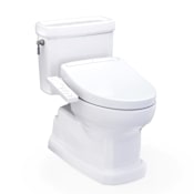 TOTO Washlet+ Eco Guinevere Elongated 1.28 GPF Universal Height Toilet With S2 Bidet Seat Cotton