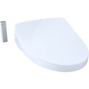 TOTO Washlet+ S550E Elongated Bidet Seat with Heated Seat, Auto Open/Close, Warm Air Dryer, Remote, eWater+, PREMIST, and Auto Flush toilet compatible Cotton