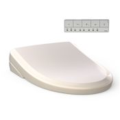 TOTO Washlet S7A Elongated Electric Bidet Toilet Seat with EWATER+ Wand / Bowl Cleaning, Auto Flush Compatibility, and Auto Open / Close Classic Lid Sedona Beige