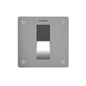 TOTO Concealed 4" x 4" 1.6 GPF Toilet Flushometer with EcoPower Technology (1-1/2" V.B. Set) Stainless Steel