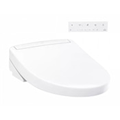 TOTO Washlet S5 Elongated Electronic Bidet Toilet Seat with Instantaneous Water Heating, Premist, and Ewater+ Wand Cleaning Cotton White