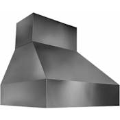Trade-Wind P7200 Series 48 Inch Wide Outdoor Wall Mounted Range Hood with Halogen Lighting and Knob Controls Stainless Steel