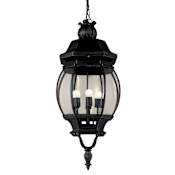 Trans Globe Lighting Four light Up Lighting Medium Outdoor Pendant from the Outdoor Collection Black