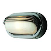 Trans Globe Lighting Single Light Oval Eye Lashes Outdoor Bulk Head from the Outdoor Collection Black
