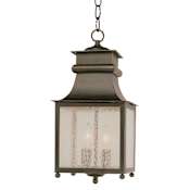 Trans Globe Lighting Two Light Up Lighting Outdoor Square Pendant from the Outdoor Collection Weather Bronze