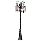 Trans Globe Lighting Three Light 81" Tall Outdoor Post Light from the Outdoor Collection Rubbed Oil Bronze