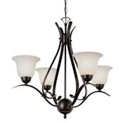 Trans Globe Lighting 4 Light Up Lighting Chandelier from the Contemporary Collection Brushed Nickel