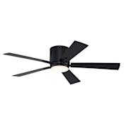 Trans Globe Lighting Finnley 52" 5 Blade Indoor LED Ceiling Fan with Wall Control Black