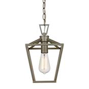 Trans Globe Lighting Lacey 8" Wide Mini Pendant Antique Silver Leaf