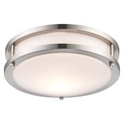Trans Globe Lighting Dash 10" Wide Flush Mount Ceiling Fixture Brushed Nickel