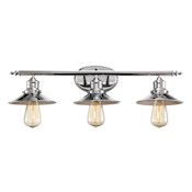Trans Globe Lighting Griswald 3 Light 25" Wide Bathroom Vanity Light Polished Chrome