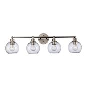 Trans Globe Lighting Polverini 4 Light 33" Wide Bathroom Vanity Light Brushed Nickel