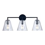 Trans Globe Lighting Terrance 3 Light 25" Wide Bathroom Vanity Light Black