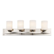 Trans Globe Lighting Moonlight 4 Light 31" Wide Bathroom Vanity Light Brushed Nickel