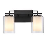 Trans Globe Lighting Lisbon 2 Light 15" Wide Vanity Light Black