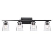 Trans Globe Lighting Iris 4 Light 32" Wide Vanity Light Black