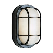 Trans Globe Lighting 6.5" Width 1 Light Flush Mount Bulkhead Outdoor Wall Sconce Black