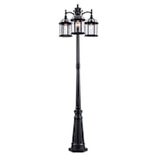 Trans Globe Lighting 3 Light Outdoor Post Lantern - 79" Height Post Included Black