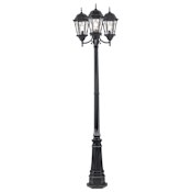 Trans Globe Lighting Three Light Up Lighting Outdoor Post Light from the Outdoor Collection Black