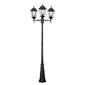 Trans Globe Lighting Three Light Up Lighting Outdoor Post Light from the Outdoor Collection Black