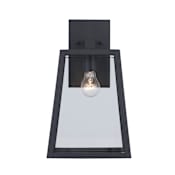 Trans Globe Lighting Obsidian Single Light 14-1/2" Tall Outdoor Wall Sconce Black