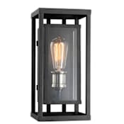 Trans Globe Lighting Showcase Single Light 13" Tall Outdoor Wall Sconce Black / Brushed Nickel Cup