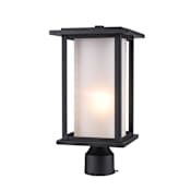 Trans Globe Lighting Shaakar 16" Tall Post Light Black